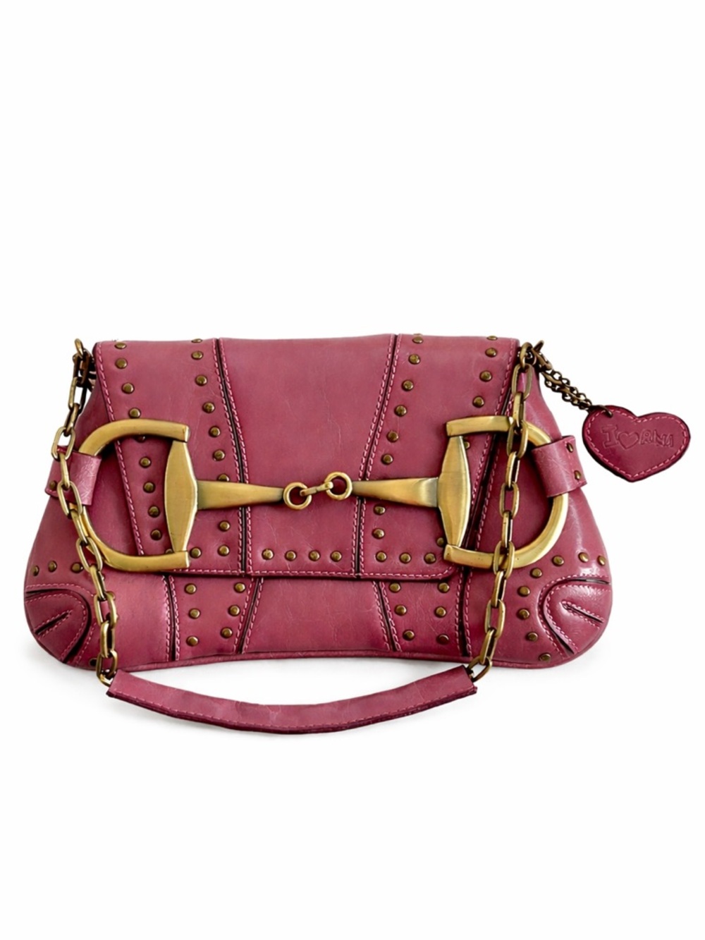 RINA RICH Mauve Horse-bit Mini Baguette